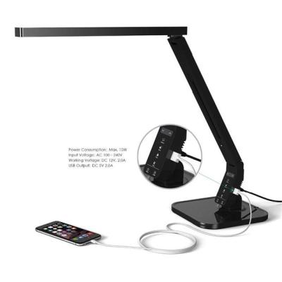 China 2019 Zhuhai LED USB Port Hotel Modern Foldable Flexible Desk Lamp for sale