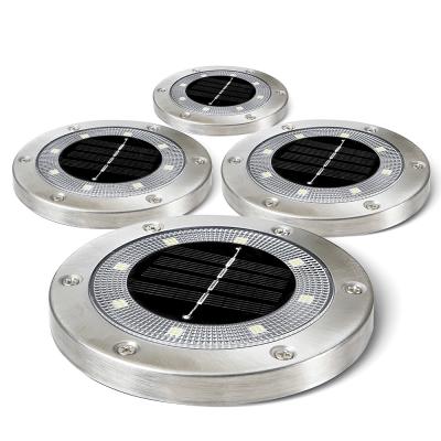 China Solar Garden LED Ground Lights Waterproof Underground Sensing Landscape Lights Solar Garden Light for Lawn Pathway for sale