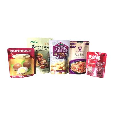 China Hot Selling Food Bags Pouches High Temperature Sauce Snack Nut Pack Moisture Proof Bags With Zipper for sale