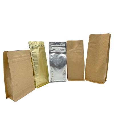 China 250G 500G 1Kg Tea Coffee Moisture Proof Custom Resealable Packaging Bags Kraft Paper Coffee Bags With Degassing Valve en venta