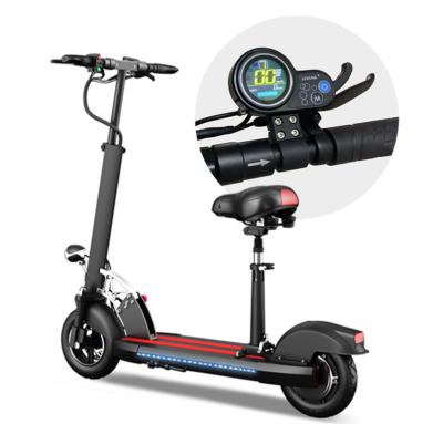 China 2021 NEW UK Eco-friendly Warehouse Safe Funny Exciting 800W/1000W 48V Two Wheel 10 Inch Electric Scooter With Seat e Scooter Foldable Adult Electric Scooter for sale