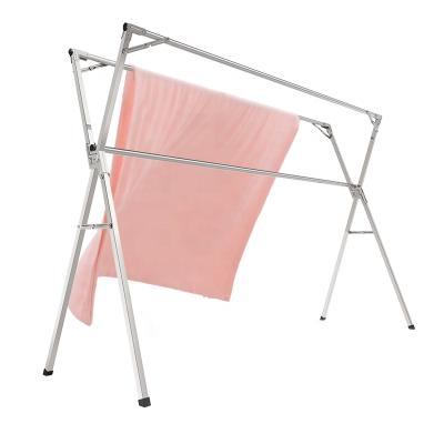 China Eco-friendly X Type Outdoor Folding Clothes Drying Rack Hanger Clothes Rack Garment Hangers for sale