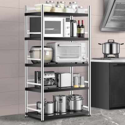 China High Quality Viable Kitchen Microwave Oven Rack Metal Stand Type Storage Rack for sale