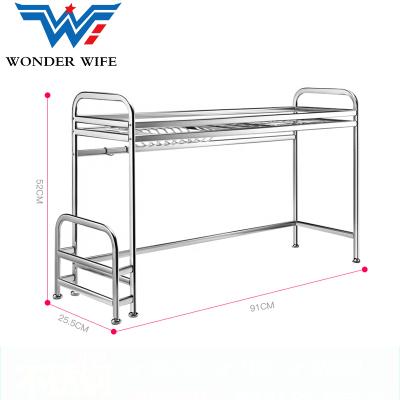 China Viable Custom Home Kitchen Metal Wire Stainless Steel Tableware Folding Dish Drainer Commercial Dish Rack for sale