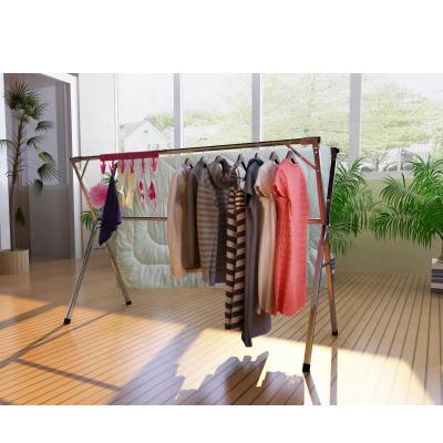 China Eco - Friendly X Type Multifunction Stainless Steel Clothes Drying Rack Hanger Rack for sale