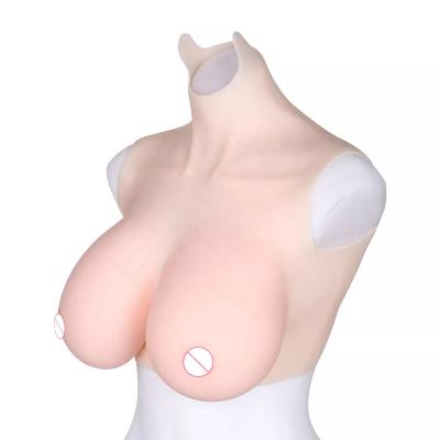 China Natural Feeling Realistic Boobs Chest Enhancer Shemale Trandsgender Silicone Realistic Crossdressing Breast Forms Solid Crossdresser E Cup ODM for sale