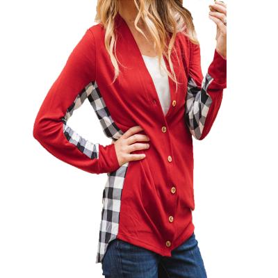 China Lightweight Anti-Wrinkle Open Front Oversized Red Cardigans For Women for sale