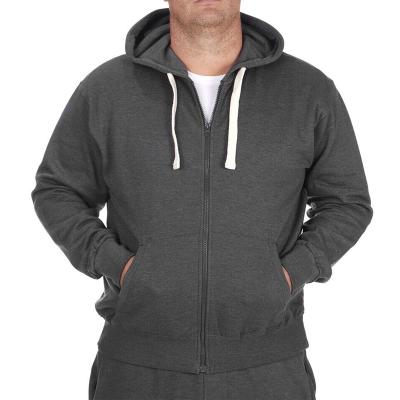 China Anti-wrinkle Mens Heavy Cotton Extra Plus Size Custom Winter Zipper Hoodies for sale