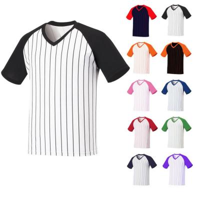 China Baseball Scratch Anti-Pilling Round Sleeves Round Neck V Neck Short Tee Team Sports Raglan Tank Top Shirts for sale