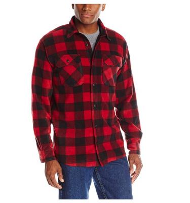 China Anti-Pilling Mens Buffalo Plaid Long Sleeve Heavy Plaid Shirt for sale