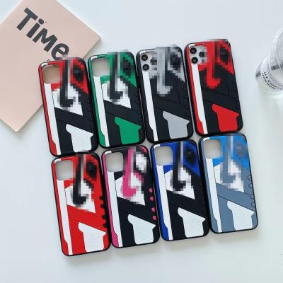 China 3D Anti-fall Air Soak Jordan Silicone Rubber Sneaker Phone Cover For iPhone 12 11 13 Case for sale