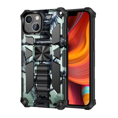 China New Arrivals Anti-fall shockproof cover with Kickstand back for iphone13 pro Max Mini, iPhone 13 TPU+PC Armor Protective Phone Case For for sale