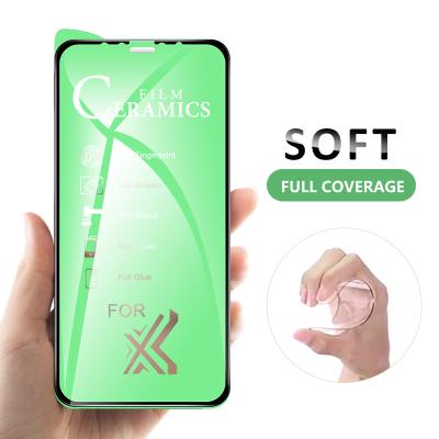 China iPhone13 12 11 X 8 Soft Ceramic Film 9D Anti-scratch 7 6 Series Full Adhesive Full Adhesive Screen Protector Film for sale