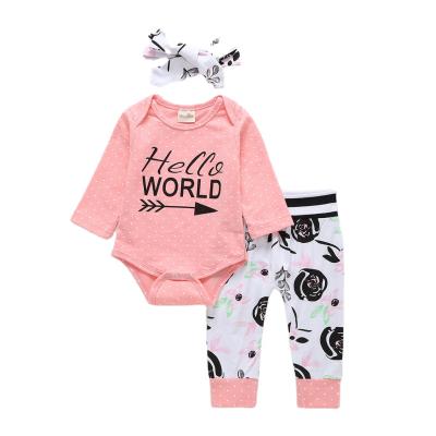 China Baby 2021 Newborn Outfits Cotton Wholesale Baby Onesies Designer Children's Clothing Newborn Girl Outfits 3 Packs for sale