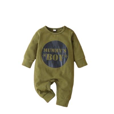 China Spandex Cotton / Cotton Long Sleeve Newborn Casual Wear Baby Army Green Letter Printed With Camouflage Hat for sale