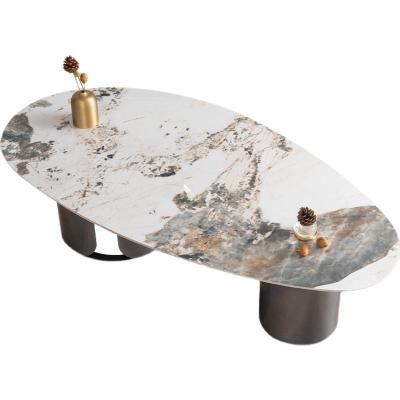 China Newest Contemporary Royal Gold Brass Marble Coffee Table Set For Home Living Room Hotel for sale