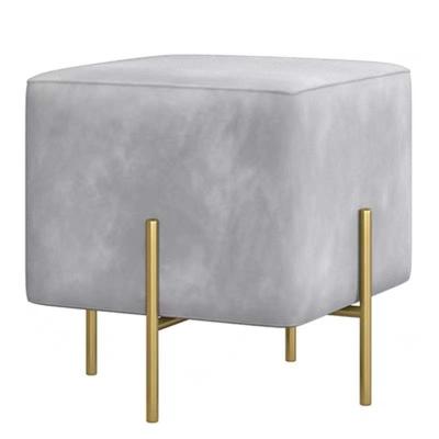 China Modern Home Contemporary Living Room Bench Ottoman Velvet Lounge Stool Chair Stool for sale