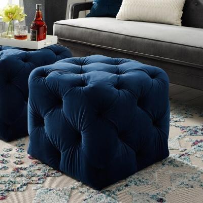 China Removable American Style Simple Hot Selling Velvet Cover Modern Living Room Stool Stool Furniture for sale