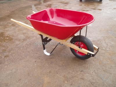 China Low price metal woodhandle garden wheel barrow, construction wheelbarrow for sale for sale