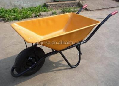 China Farm carrying yellow color wheelbarrow wb6401 65L for Spain for sale