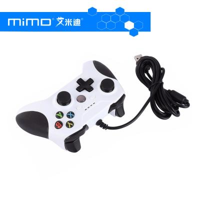 China Dual Vibration 1.8m Wired Controller Gamepad with 4 LED Indicators 3.5mm Audio Jack for XBox One Slim and Windows PC for sale