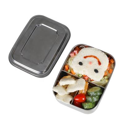 China Custom freshness preservation wholesale metal tiffin lunch box printing lunch box 304 stainless steel bento box for sale