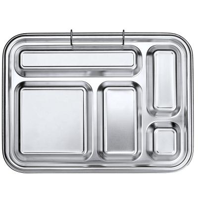 China Aohea Wholesale Microwavable OEM Laser Logo Stainless Steel Bento Box Lunch Box for sale