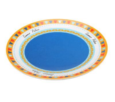 China Customized Disposable Dinner Plate Luxury Black Round Melamine Rectangular Dessert Dish for sale