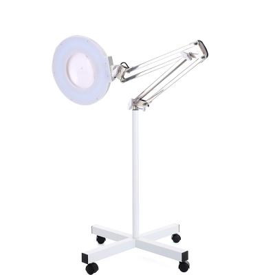 China Multifunctions Beauty Salon Movable Magnifying Lamp Lighted With Floor Stand, Magnifying Lamp for sale