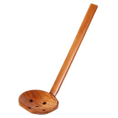 China Sustainable Japanese Wooden Ramen Spoon Tableware TurtleLong Handled Eco-Friendly Soup Spoon for sale