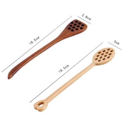 China Disposable Wooden Honey Comb Stick Dipper Spoon Coffee Stirring Dishware for Wedding or Gifts for sale