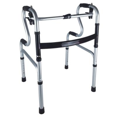 China High Quality Auxiliary Portable Walker Aid Walking Folding And Adjustable Four Leg Crutch Walking Aid For The Disabled for sale