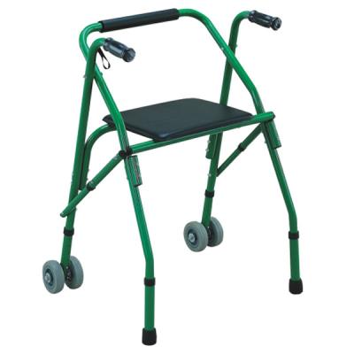 China Cheap Walking Assistant Yoob Four Legs Two Wheel Crutch Aid Walking Walker Best For Handicapped for sale