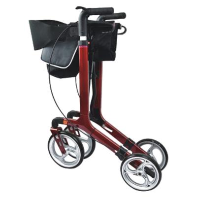 China Manufacturer Wholesale Aluminum Alloy Seat Four Wheel Walker Adult Rollator Walker With Seat for older 5023B for sale