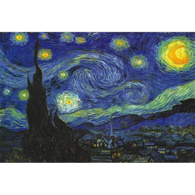 China DIY Practice Brain Teaser 1000pcs Toys Paper Wooden Puzzles For Adults Educational Toys Decoration Stickers Van Gogh Oil Painting Starry Sky for sale