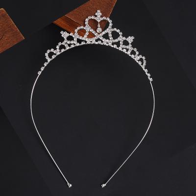 China Festival Stuff Princess Crown Hair Tiara Children festival activities delicate rhinestone crown hair circle little girl headband for sale