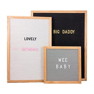 China 2018 Hot Selling Advertising Sign Display Dropshipping Message Board Christmas Gift Oak Wood Letter Felt Board True With Different Size For Home Decor for sale