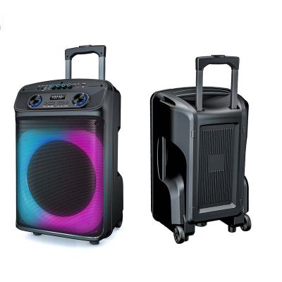 China 12 Inch Wireless Portable Trolley Speaker Trolley Player Karaoke Audio Speaker for sale