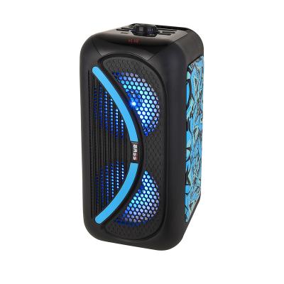 China Karaoke Player Double 5.25 Inch Led 6 Inch Speaker Lightweight Speaker Wireless BT Trolley for sale