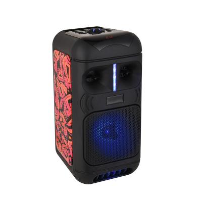 China Partybox TWS Wireless Dual 6 Inch Trolley Portable Karaoke Party Radio Rechargeable Party Speaker for sale