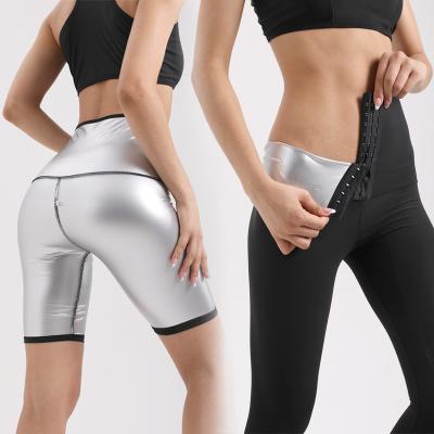 China Custom Logo Women High Waist Tummy Control Breathable Fitness Tights Sweat Sauna Waist Trainer Leggings Corset for sale