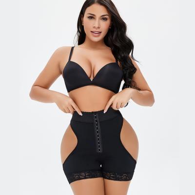 China Breathable Colombian Body Shapers Low Waist Hooks Padded Butt Lift Plus Size Slimming Waist Trainer Butt Lifter Shapewear for sale