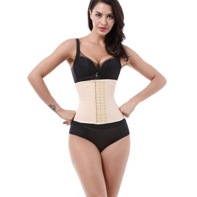 China 9 Bone Women Compression Corset Workout Fitness Latex Form Wear Waist Trainer Tummy Control Breathable Steel for sale