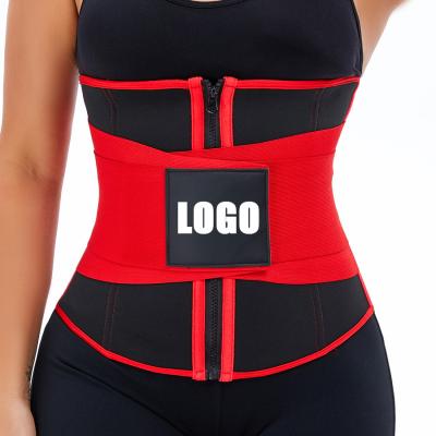 China Adjustable Waist Trainer Corset Trimmer Belts Waist Cincher Zipper Neoprene Waist Support Wrap Belt for sale