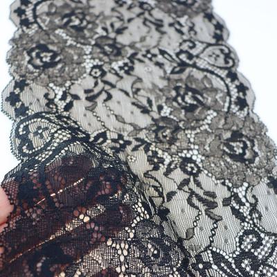 China Breathable Black Flower Design Narrow Lace For Bra Clothes And Dresses Lace for sale