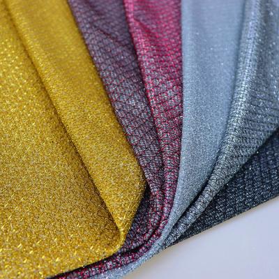 China 2021 Hot Sale 100% Polyester Metallic Moonlight Bonding Shrink-Resistant Knit Fabric For Party for sale