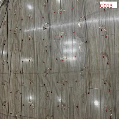 China Shrink-Resistant Glue Sequin On 100% Polyester Mesh For Woman And Girls Dress for sale