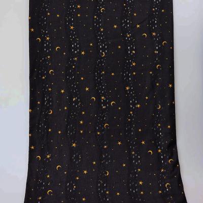 China Black star desgin breathable polyester spandex knitted fabric printed fabric for children use for sale