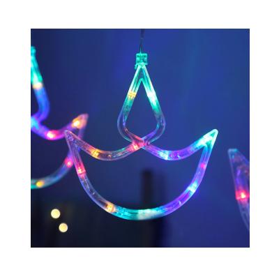 China Halls LED Anchor String Curtain Bedroom Christmas Decoration Girl Heart Lantern Light for sale