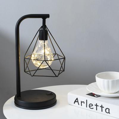 China INS lamp battery retro bedside table bedroom USB night lamp battery light Nordic popular atmosphere small lamp for sale